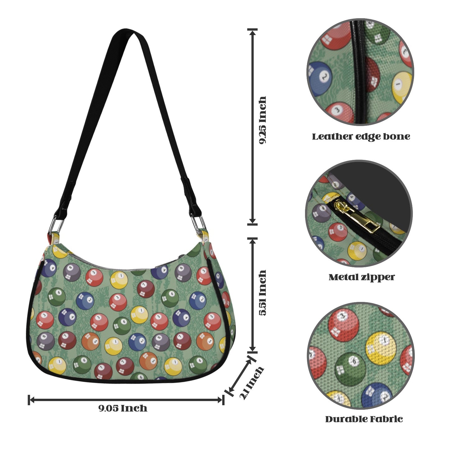 Pool Balls - Small Shoulder Bag