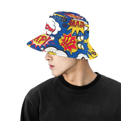 Blue Comic Book - Mens Bucket Hat