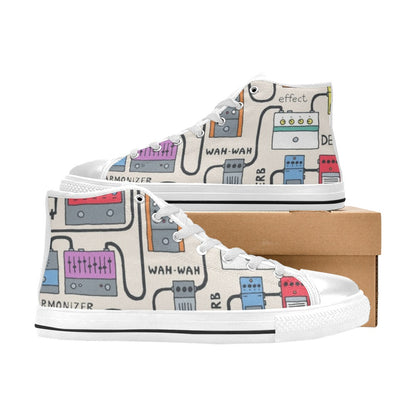 Guitar Pedals - Women's High Top Canvas Shoes