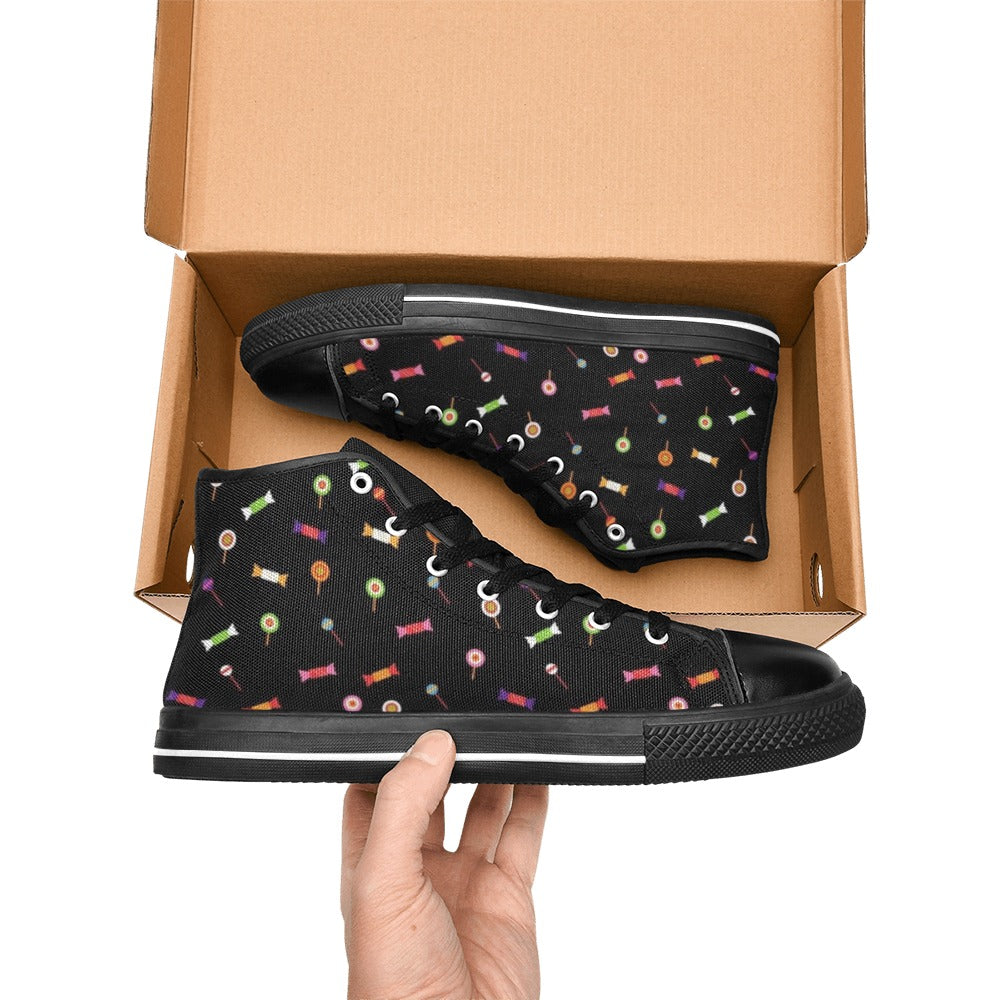 Candy - Men's High Top Canvas Shoes