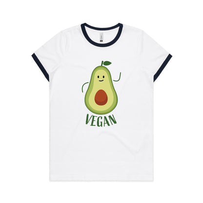 Vegan, Avocado - Women's Ringer Tee