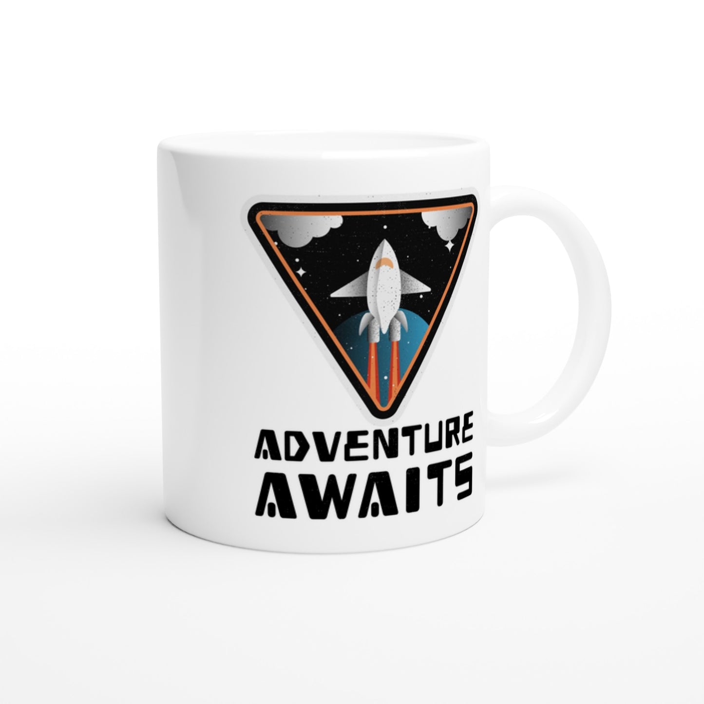 Adventure Awaits - White 11oz Ceramic Mug White 11oz Mug Globally Fulfilled Positivity