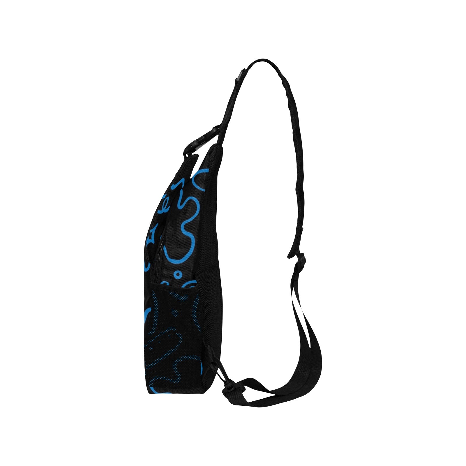 Blue Squiggle - Cross-Body Chest Bag Cross-Body Chest Bag