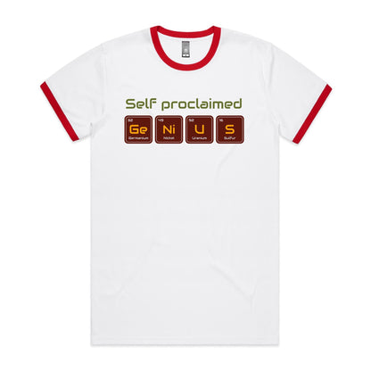 Self Proclaimed Genius, Periodic Table - Staple Ringer Tee