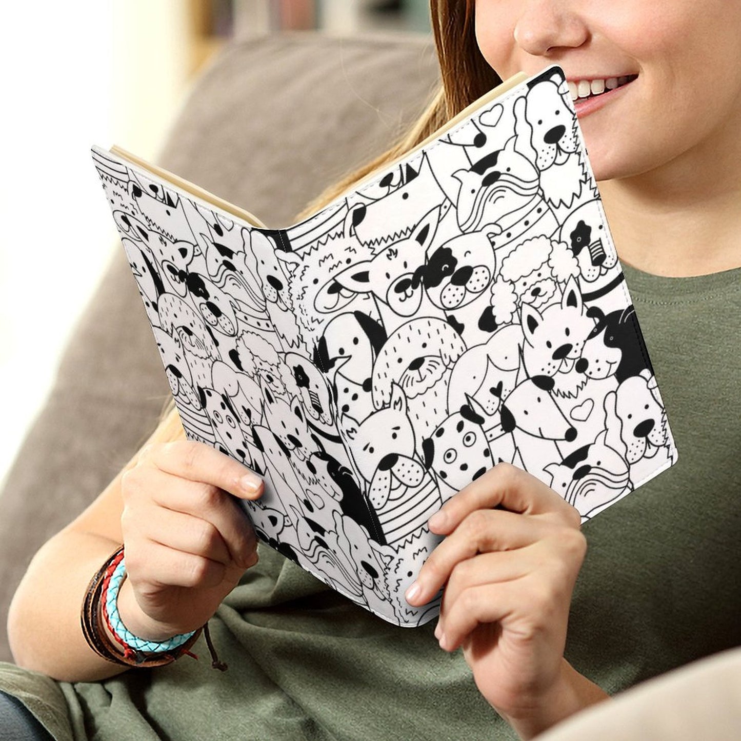 Black And White Dogs - (A5) Notebook Cover