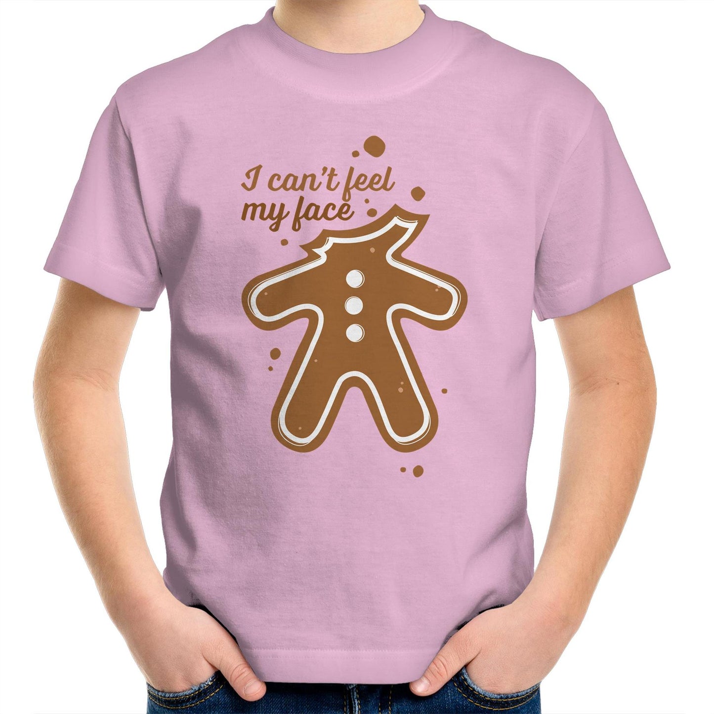 Gingerbread, I Can't Feel My Face, Christmas - Kids Youth T-Shirt