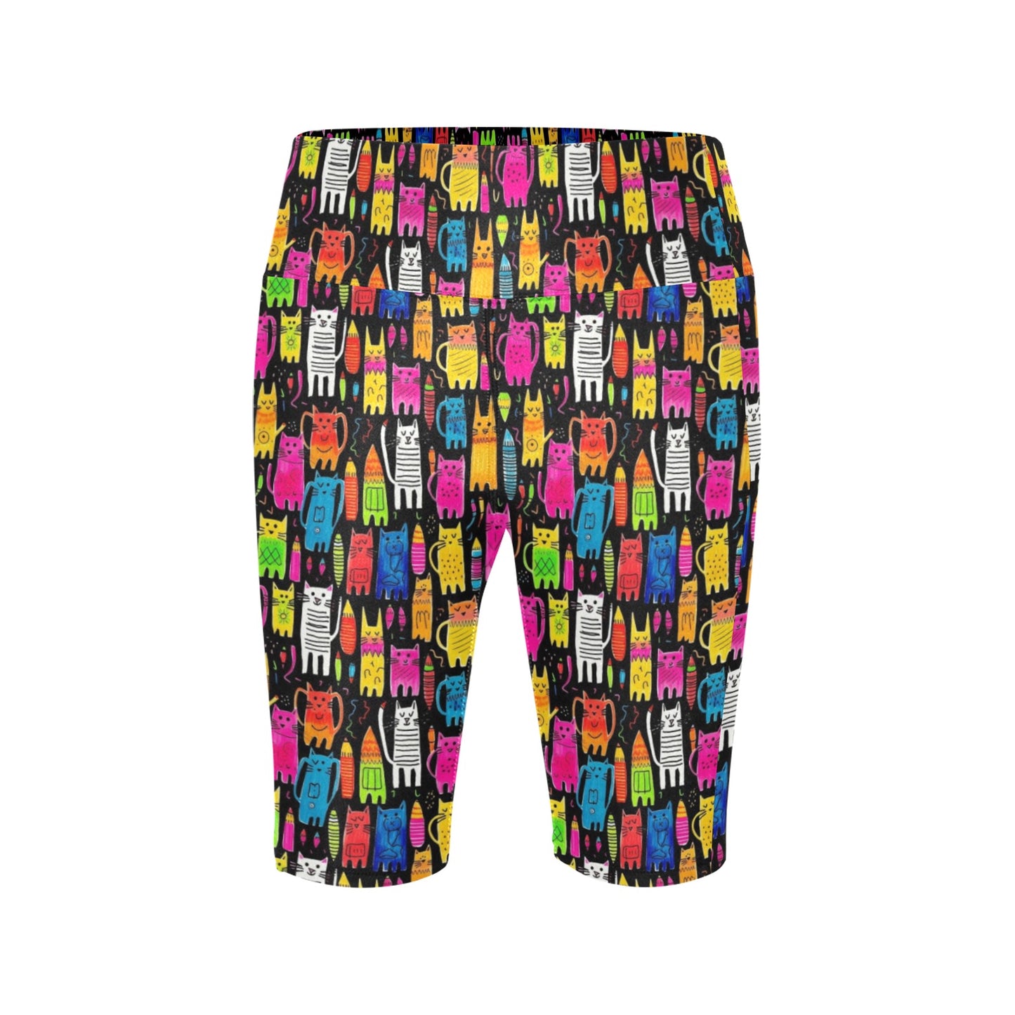 Colourful Cats - Women's Bike Shorts Womens Bike Shorts animal Printed Offshore