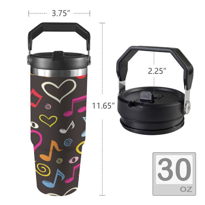 Music Notes - 30oz Tumbler with Top Handle