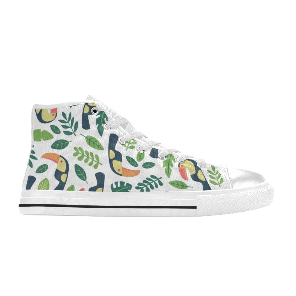 Toucans - Men's High Top Canvas Shoes