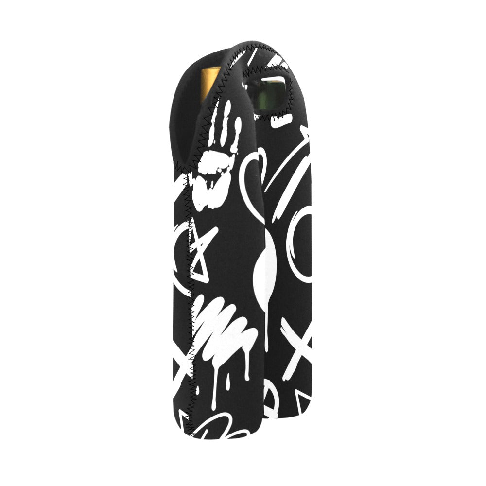 Bold Graffiti - 2-Bottle Neoprene Wine Bag 2 Bottle Wine Bag Printed Offshore