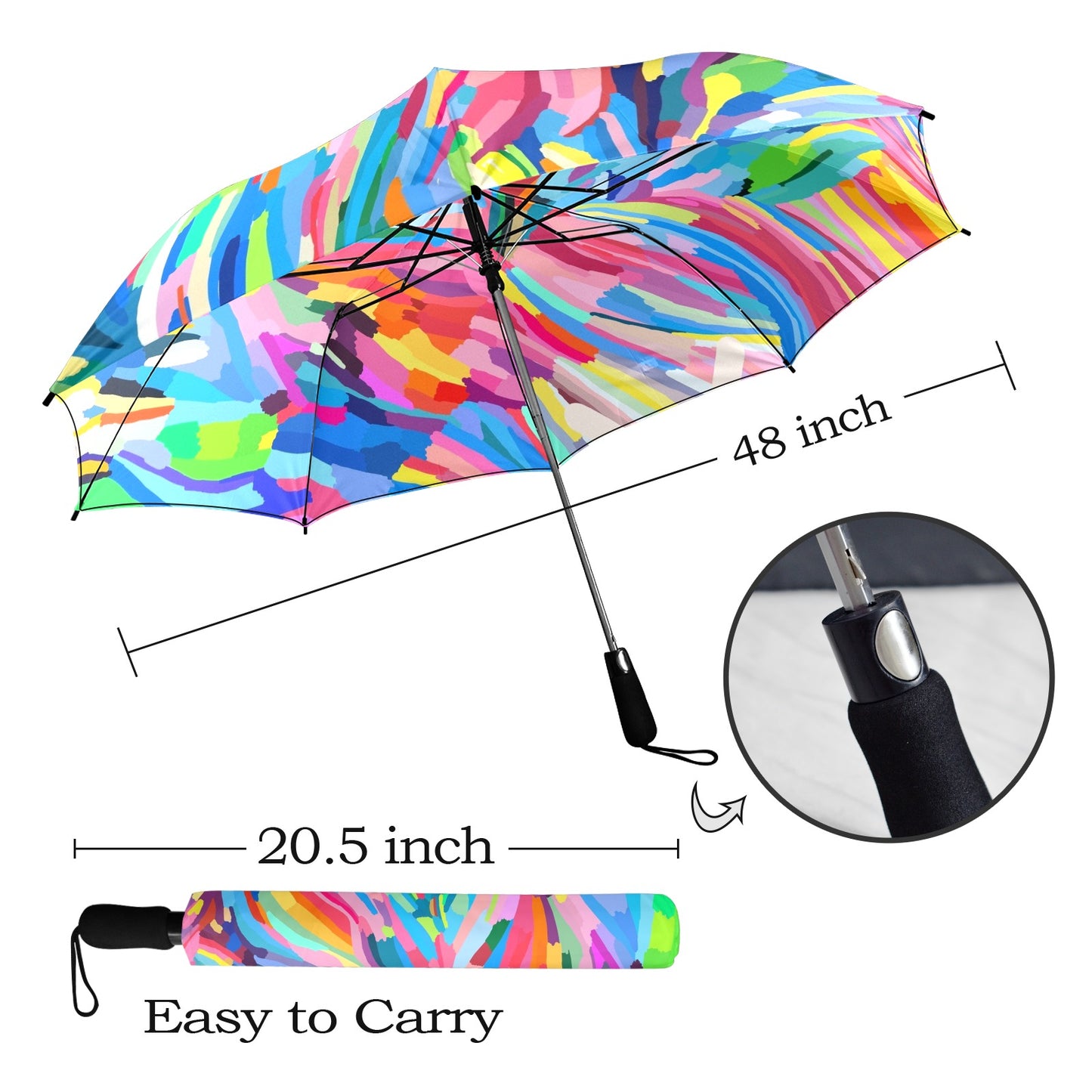 Brushstrokes - Semi-Automatic Foldable Umbrella