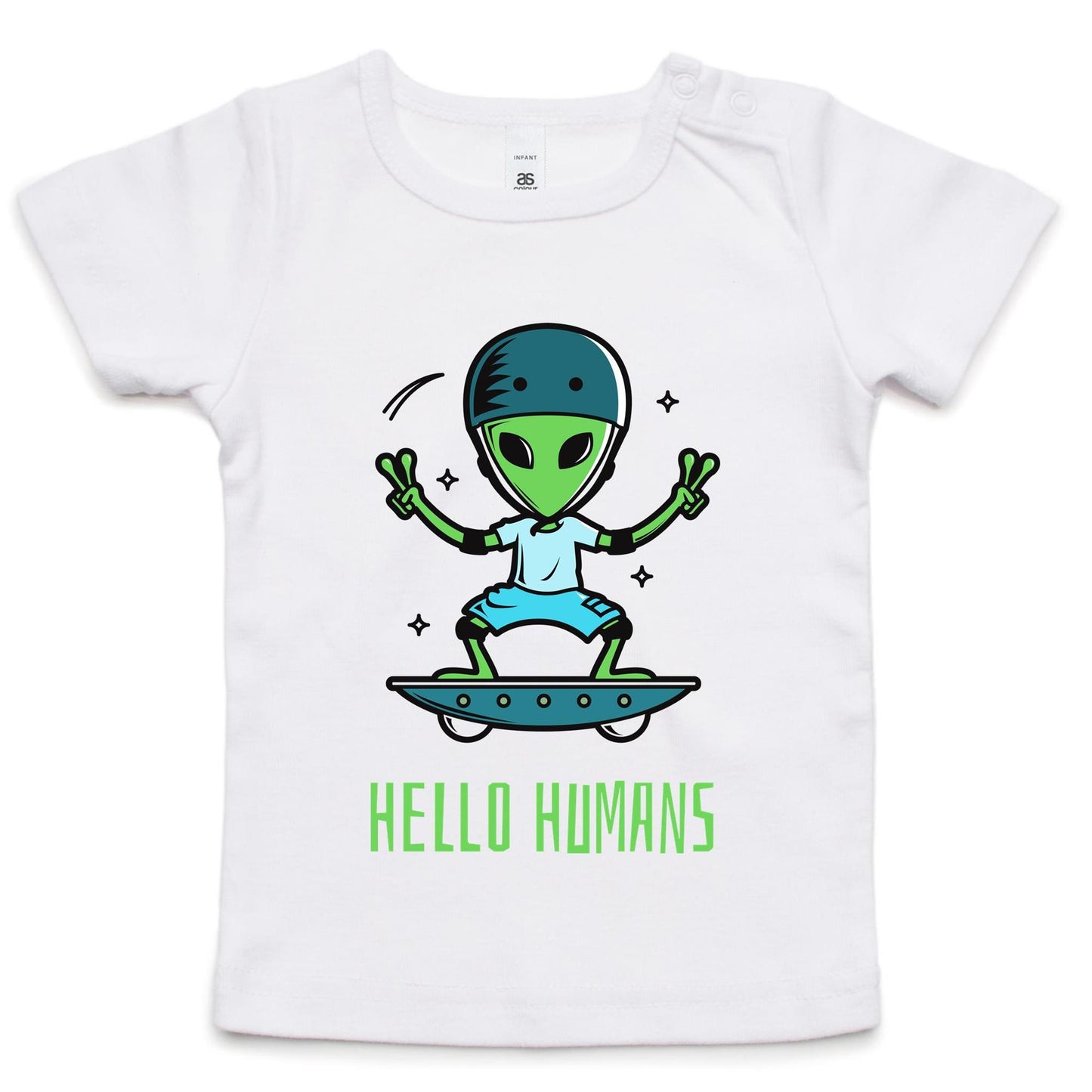 Alien, Hello Humans - Baby T-shirt