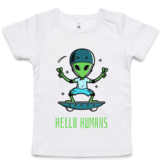 Alien, Hello Humans - Baby T-shirt