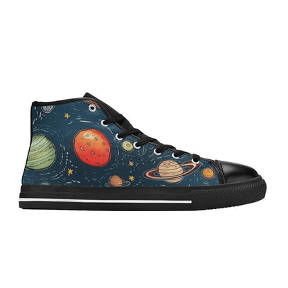 Galaxy - Men's High Top Canvas Shoes