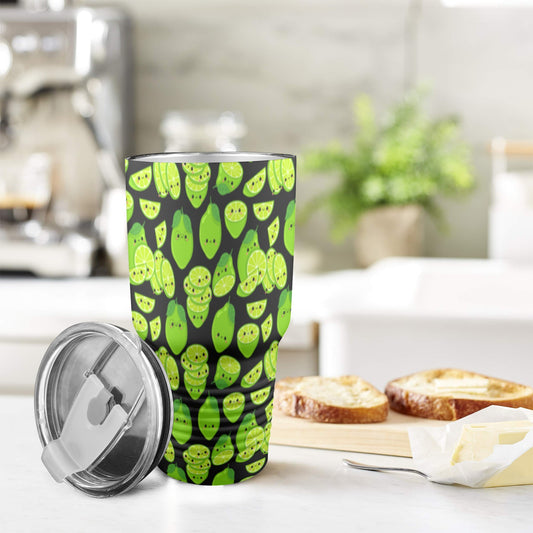 Cute Limes - 30oz Insulated Stainless Steel Mobile Tumbler