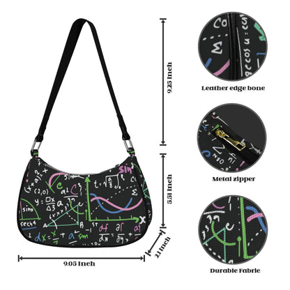 Equations In Green And Pink - Small Shoulder Bag