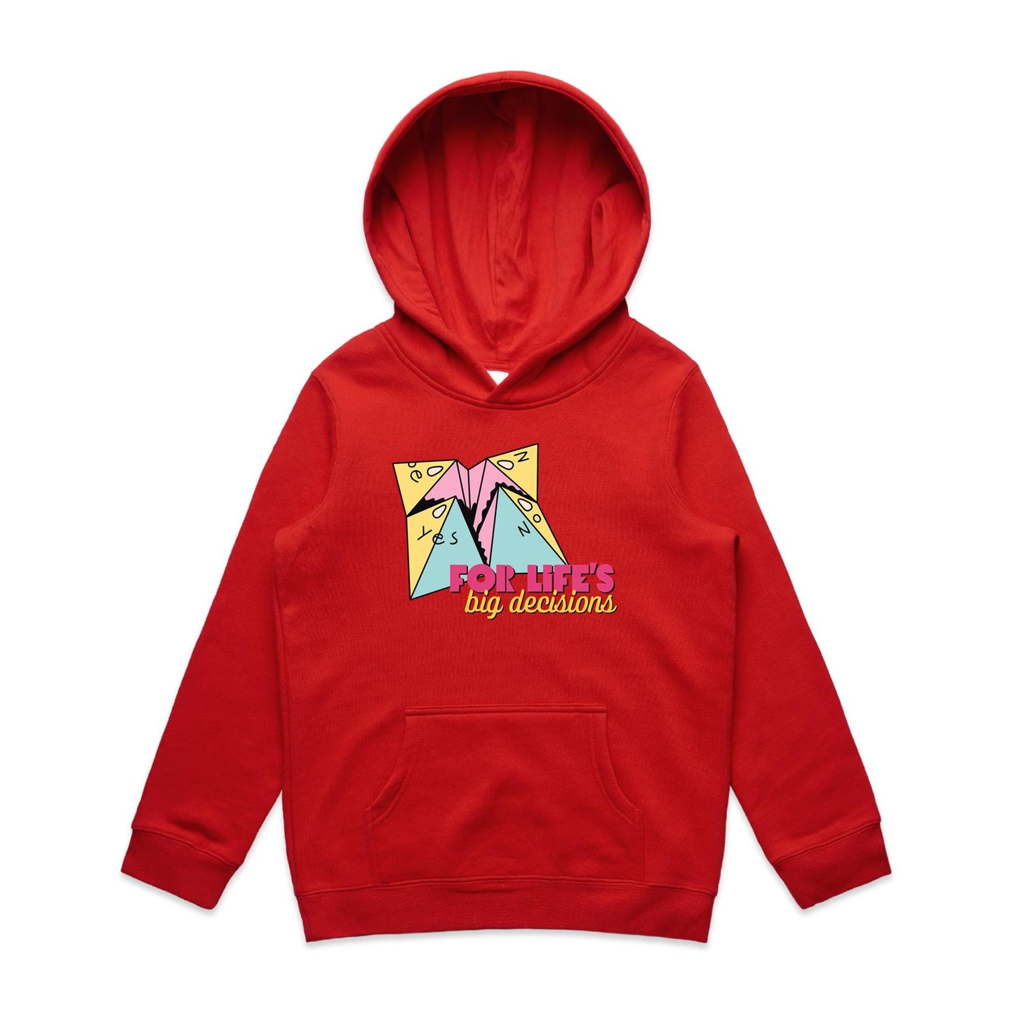 For Life's Big Decisions - Youth Supply Hood Red Kids Hoodie
