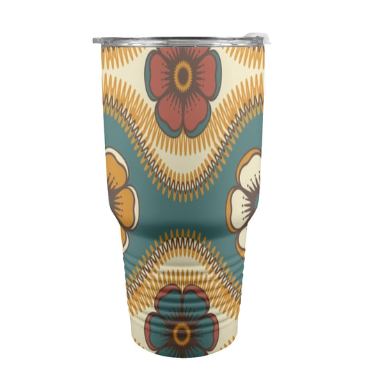 Vintage Floral - 30oz Insulated Stainless Steel Mobile Tumbler