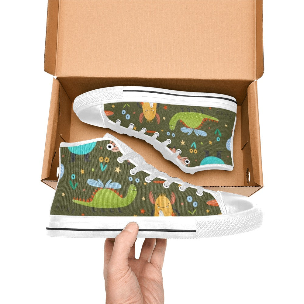 Monsters - Kids High Top Canvas Shoes Kids High Top Canvas Shoes Printed Offshore Sci Fi