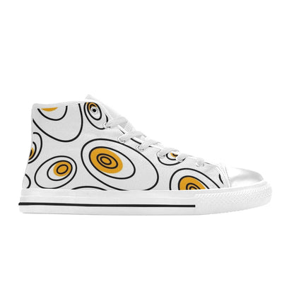 Abstract Eggs - Men's High Top Canvas Shoes