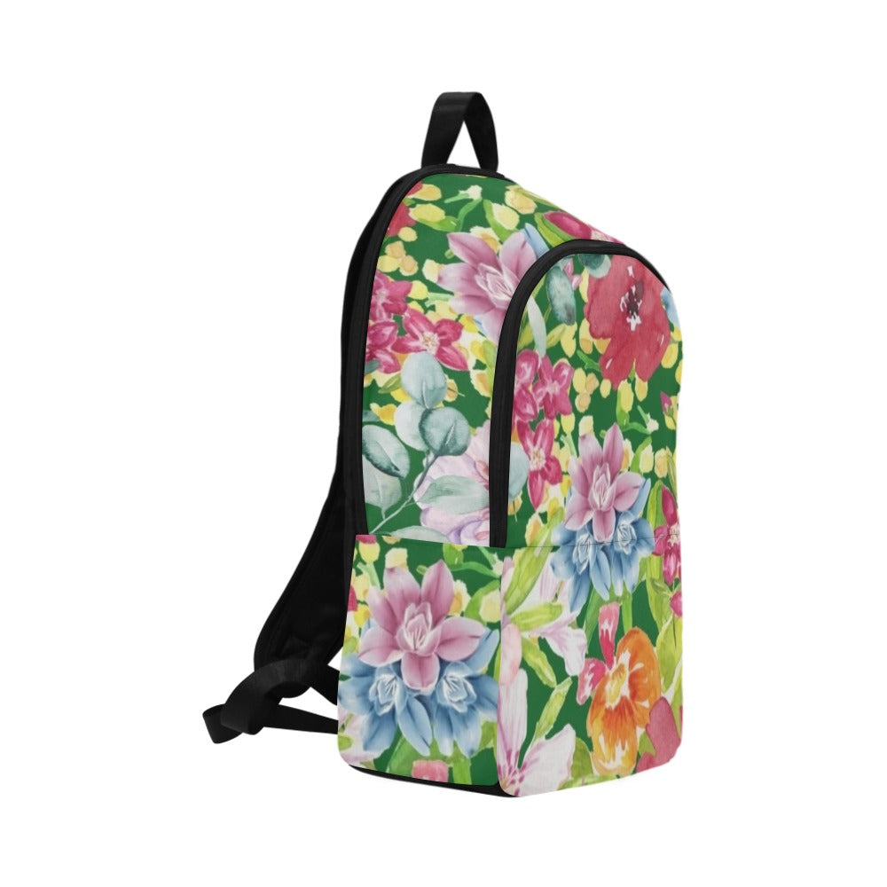 Bright Floral - Fabric Backpack for Adult Adult Casual Backpack Plants