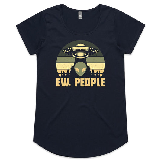 Alien Ew, People - Womens Scoop Neck T-Shirt