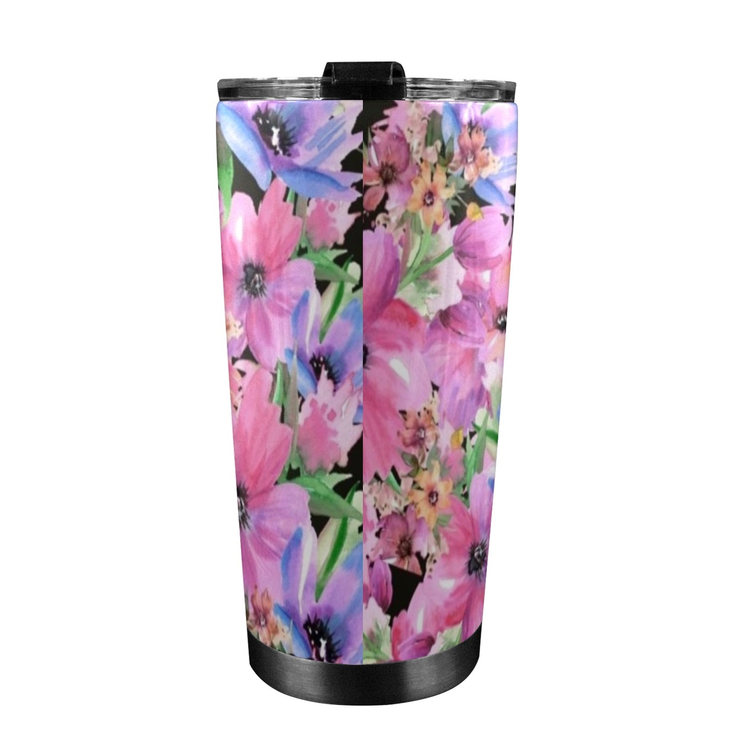 Bright Pink Floral - 20oz Travel Mug / Tumbler