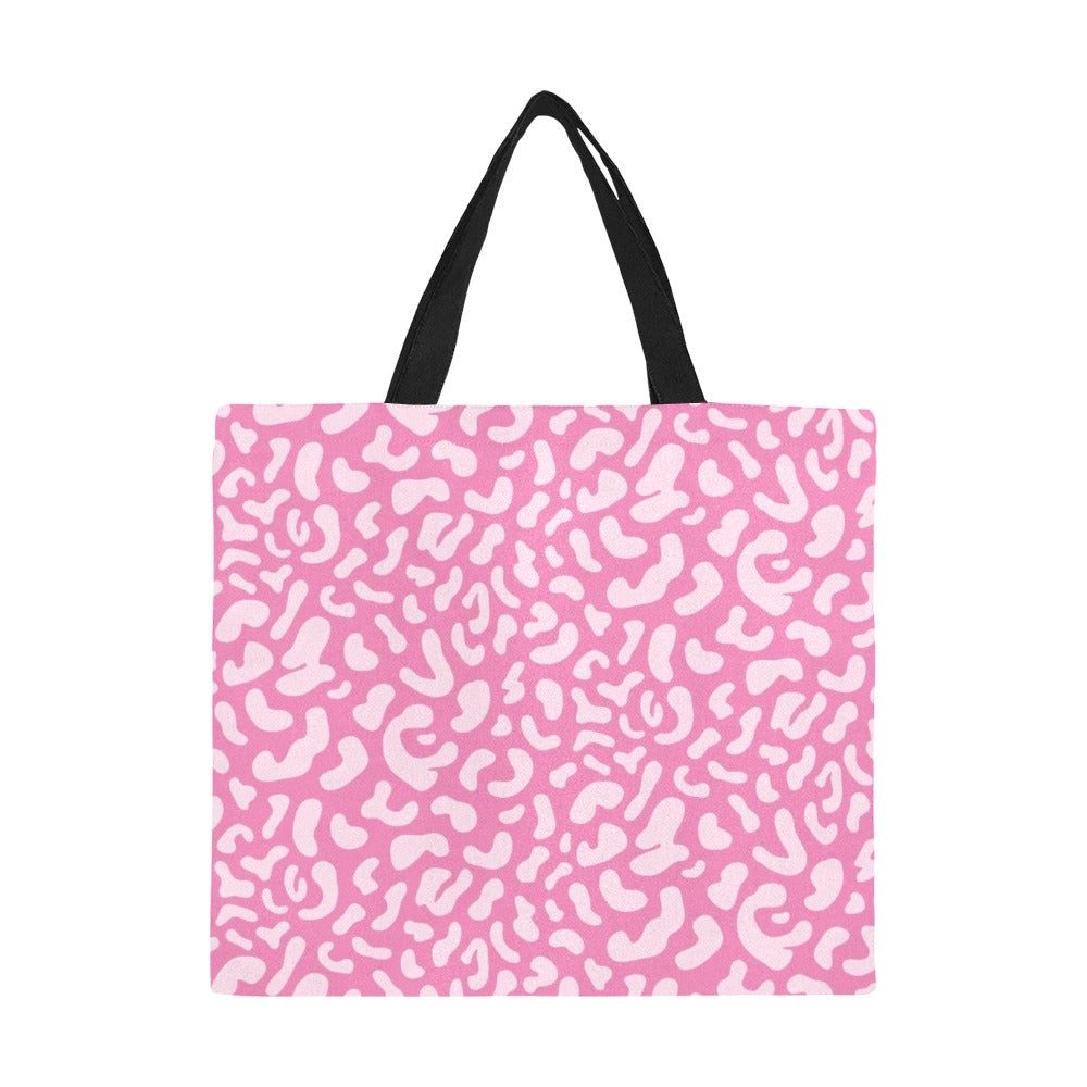 Pink Leopard - Full Print Canvas Tote Bag Full Print Canvas Tote Bag
