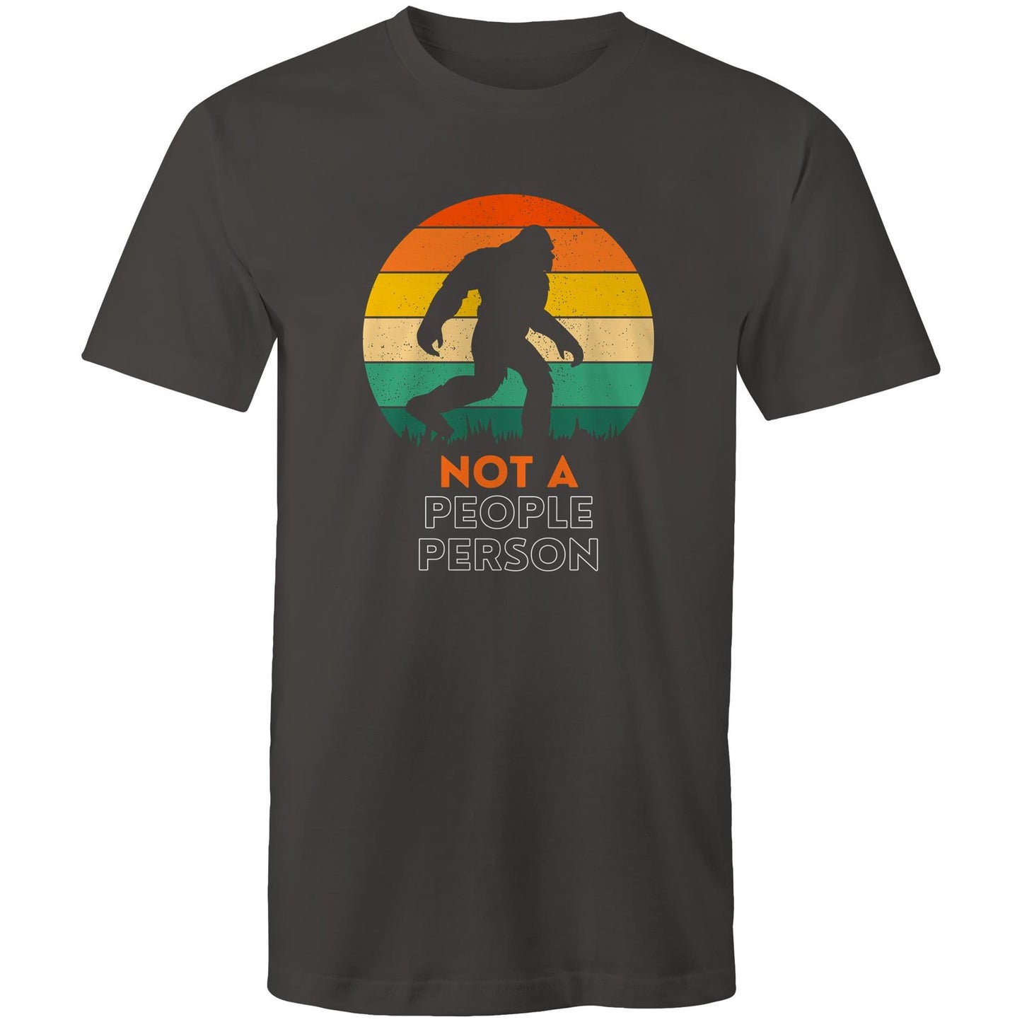 Not A People Person - Mens T-Shirt Charcoal Mens T-shirt Printed In Australia