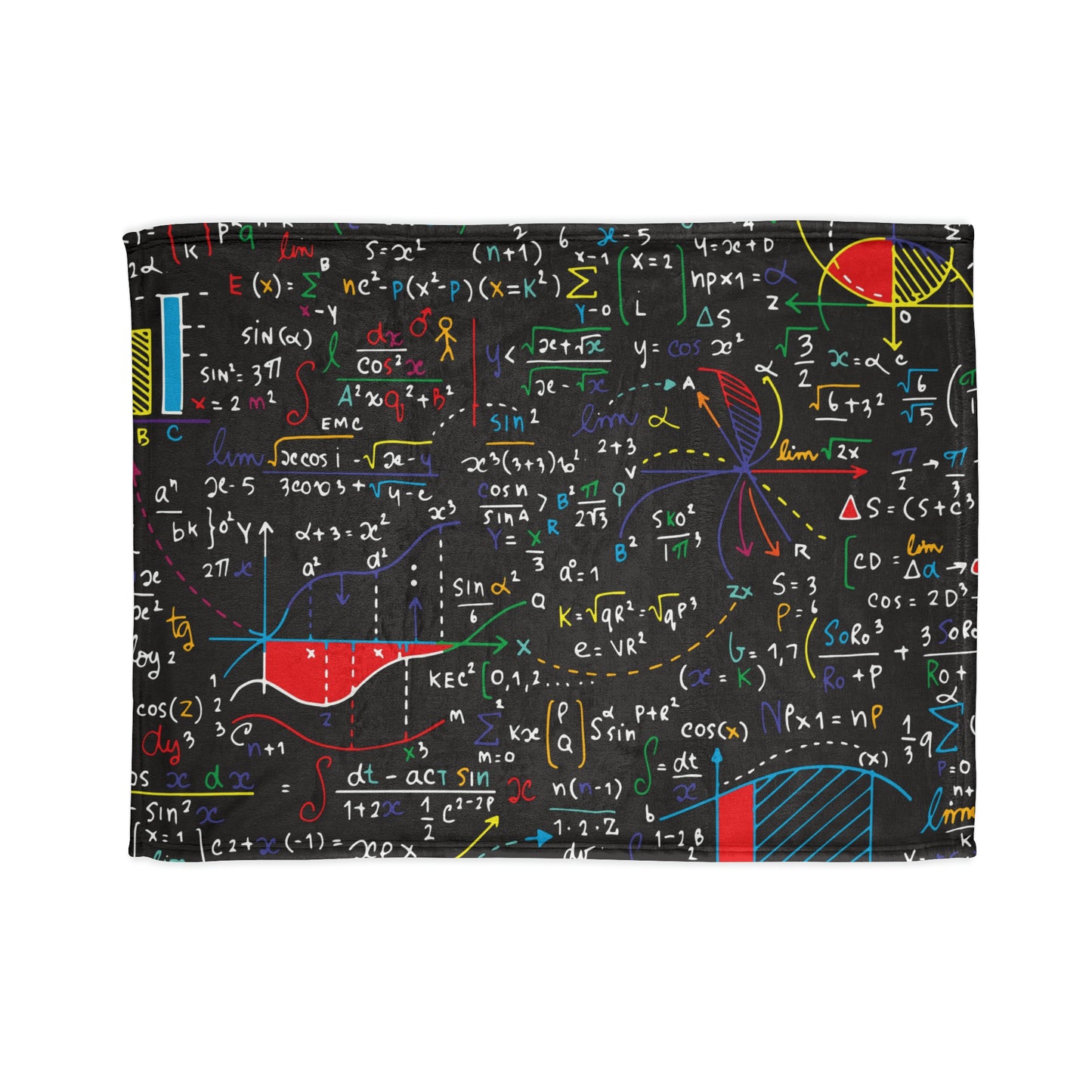 Colourful Maths Formulas - Soft Polyester Blanket Blanket Maths Science