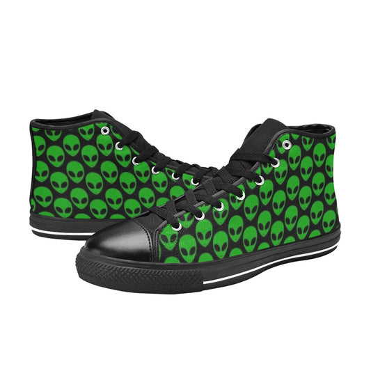 Aliens - Kids High Top Canvas Shoes