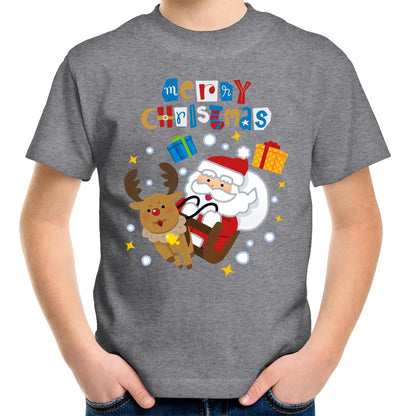 Santa Merry Christmas - Kids Youth T-Shirt