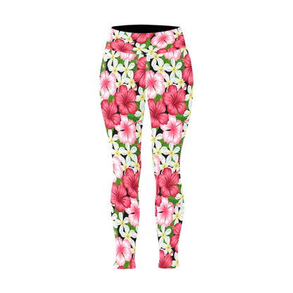 Hibiscus - Womens High Waist Leggings (Sizes 16-22)