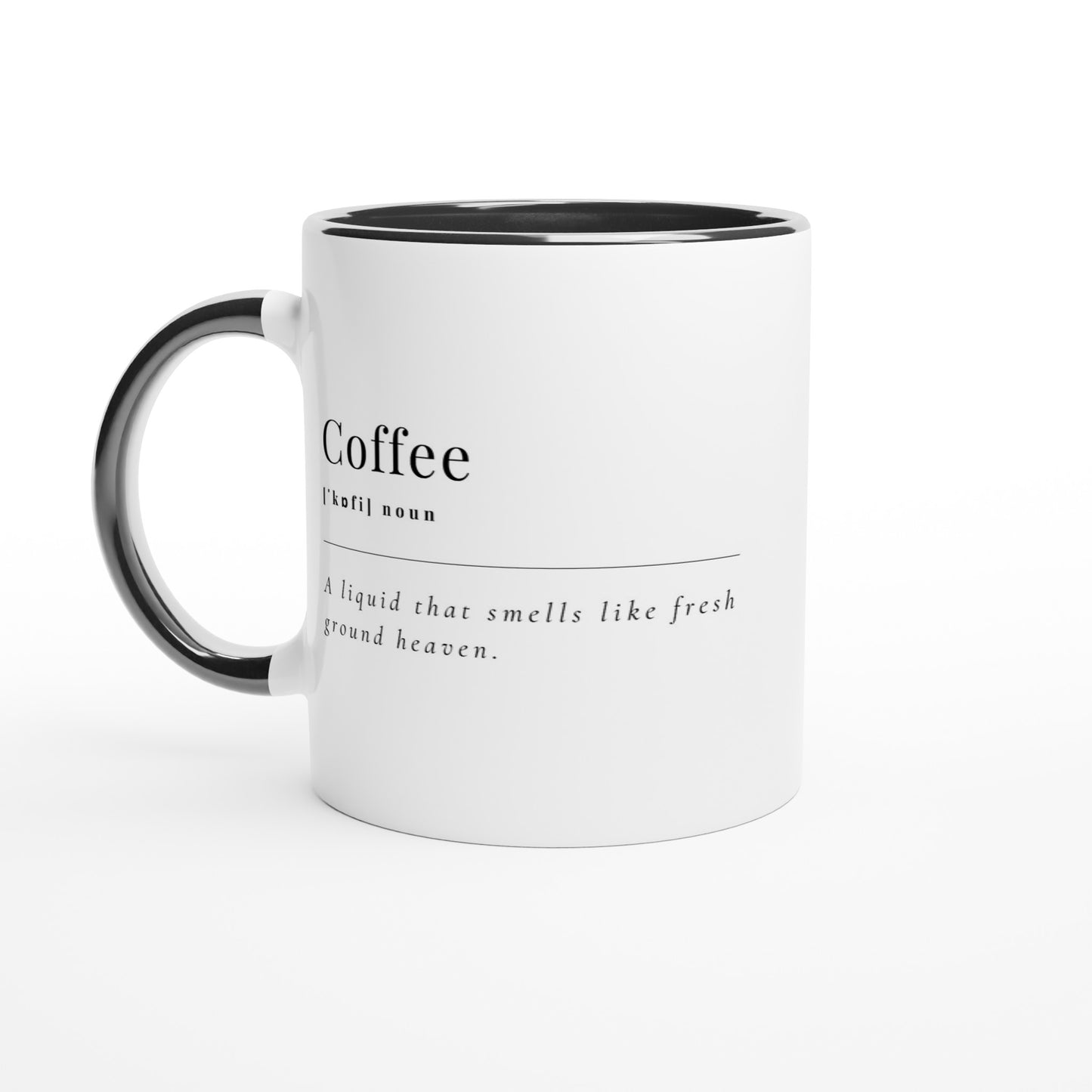 Coffee Definition - White 11oz Ceramic Mug with Colour Inside Colour 11oz Mug Coffee Globally Fulfilled