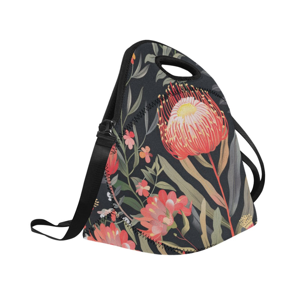 Australian Waratah Flower - Neoprene Lunch Bag/Large