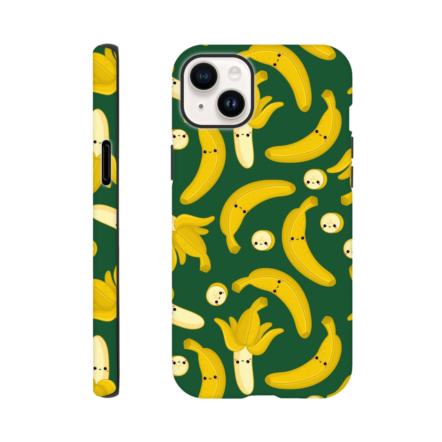 Happy Bananas - Phone Tough Case iPhone 14 Plus Phone Case food Globally Fulfilled