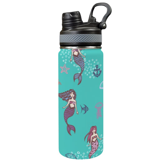 Mermaids - Insulated Water Bottle with Dual-Use Lid (18oz) Insulated Water Bottle with Dual-Use Lid (18oz) Printed Offshore