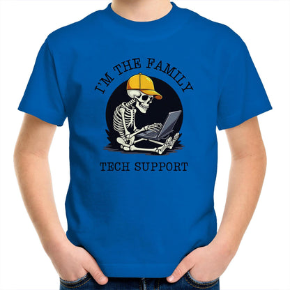 I'm The Family Tech Support - Kids Youth T-Shirt Bright Royal Kids Youth T-shirt Printed In Australia Tech