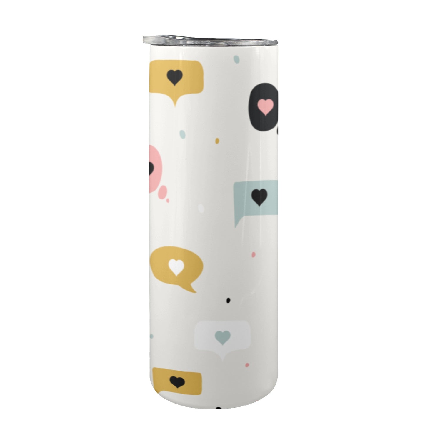 Love Message - 20oz Tall Skinny Tumbler with Lid and Straw