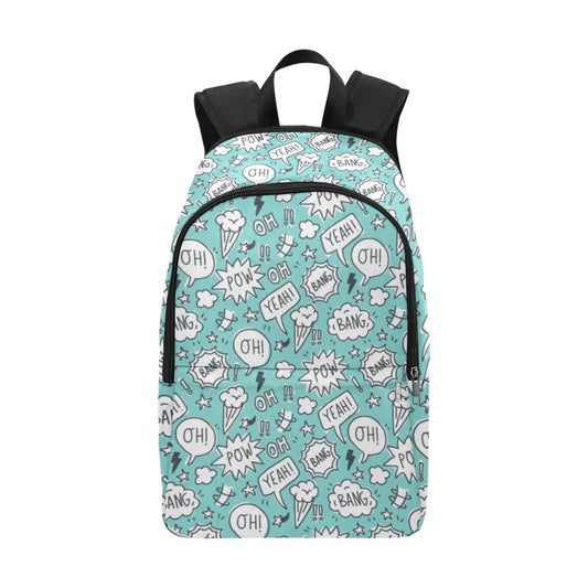 Comic Book Speech Bubbles - Fabric Backpack for Adult