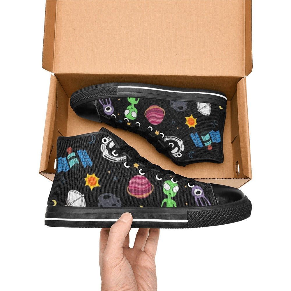 Kids Space - Kids High Top Canvas Shoes Kids High Top Canvas Shoes Printed Offshore Space