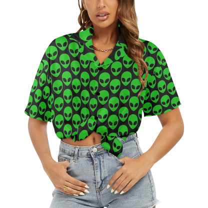 Aliens - Womens Hawaiian Shirt