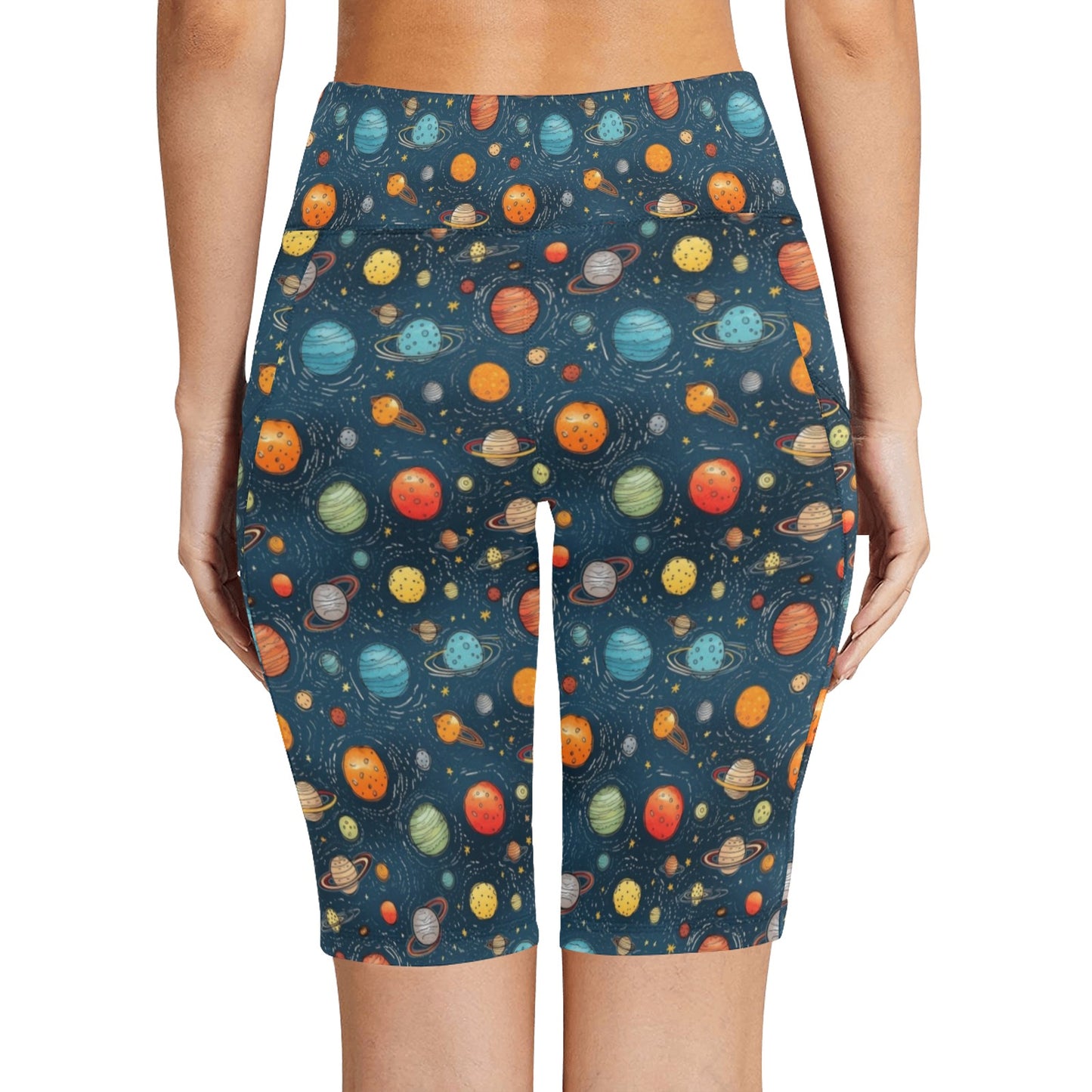 Galaxy - Women's Bike Shorts Womens Bike Shorts Printed Offshore Space