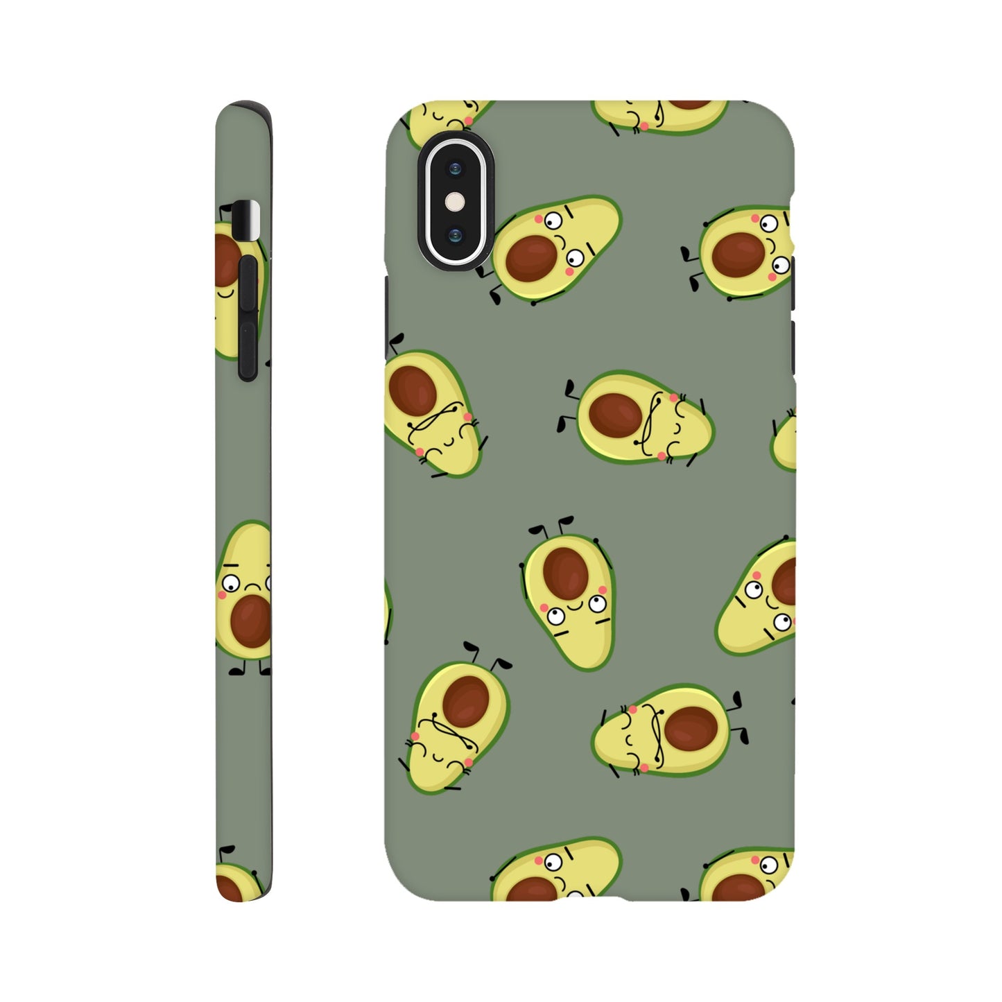 Avocado Characters - Phone Tough Case iPhone XS Max Phone Case food Globally Fulfilled