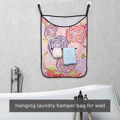 Abstract Roses - Hanging Laundry Bag