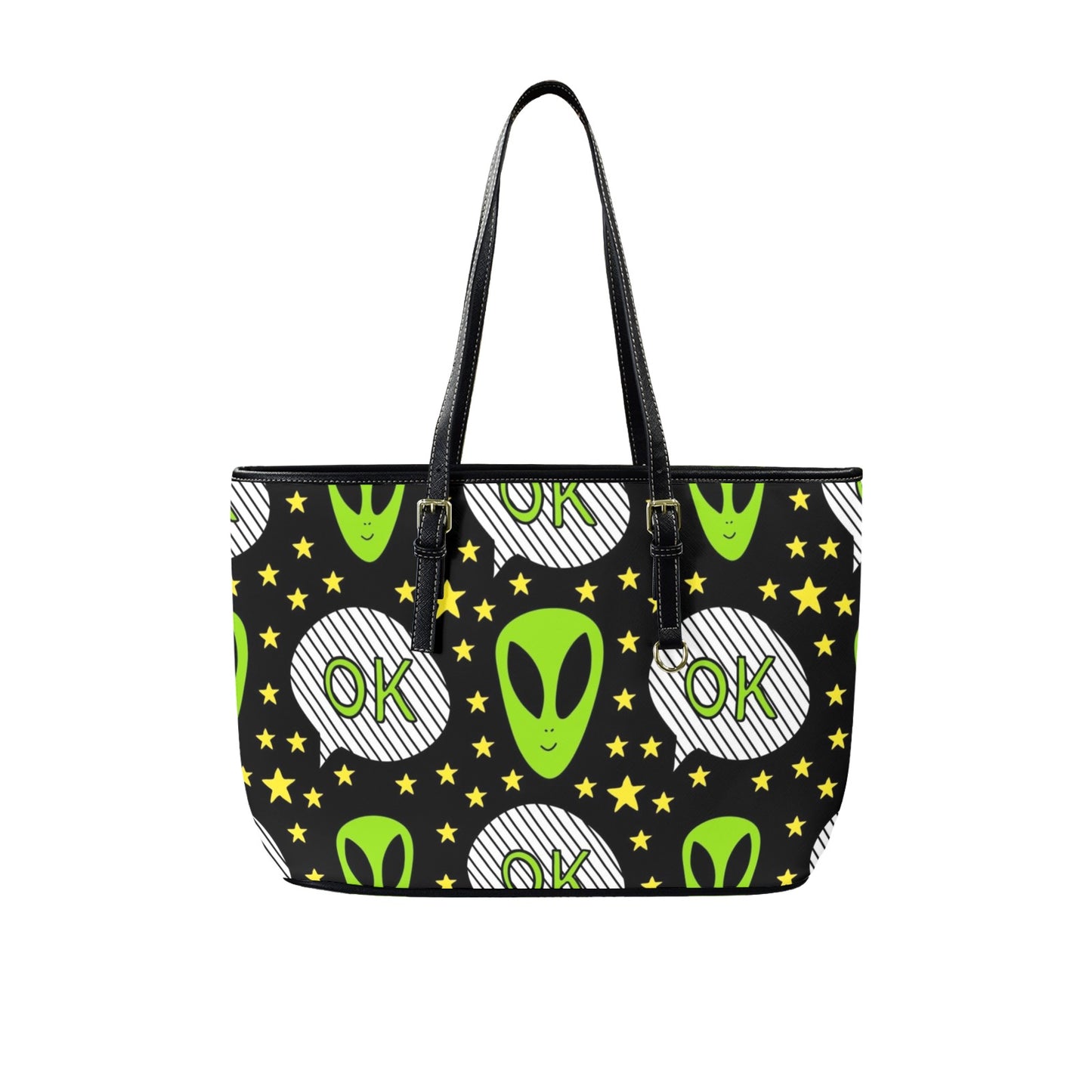 Alien OK - Leather Tote Bag-Large