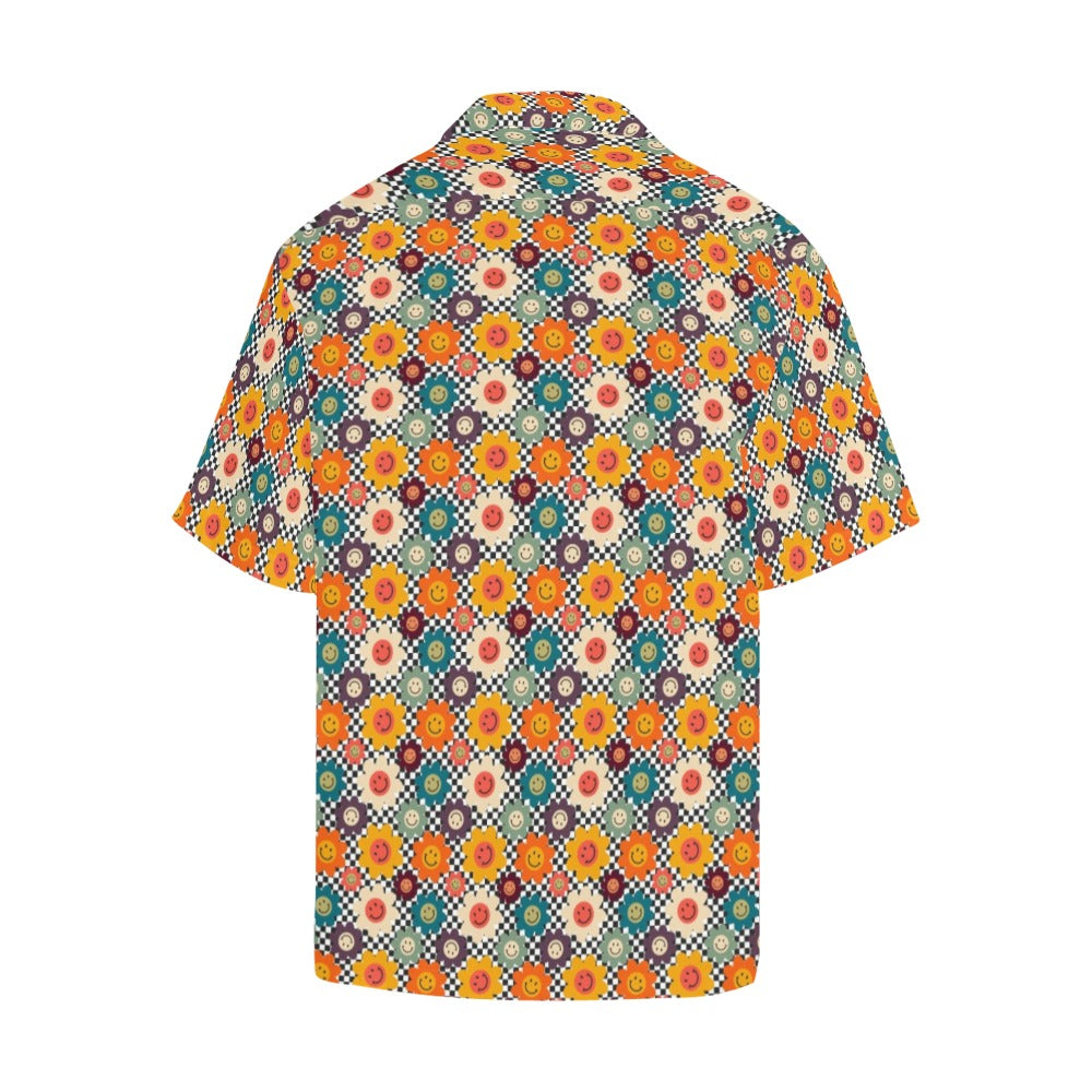 Happy Retro Flowers - Hawaiian Shirt