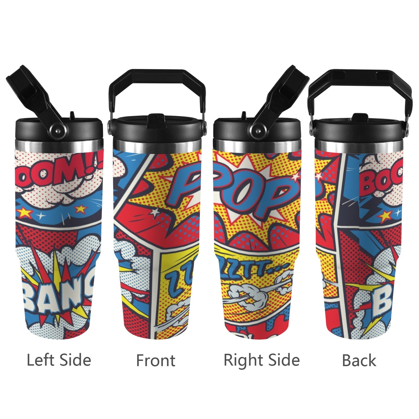 Comic Book - 30oz Tumbler with Top Handle