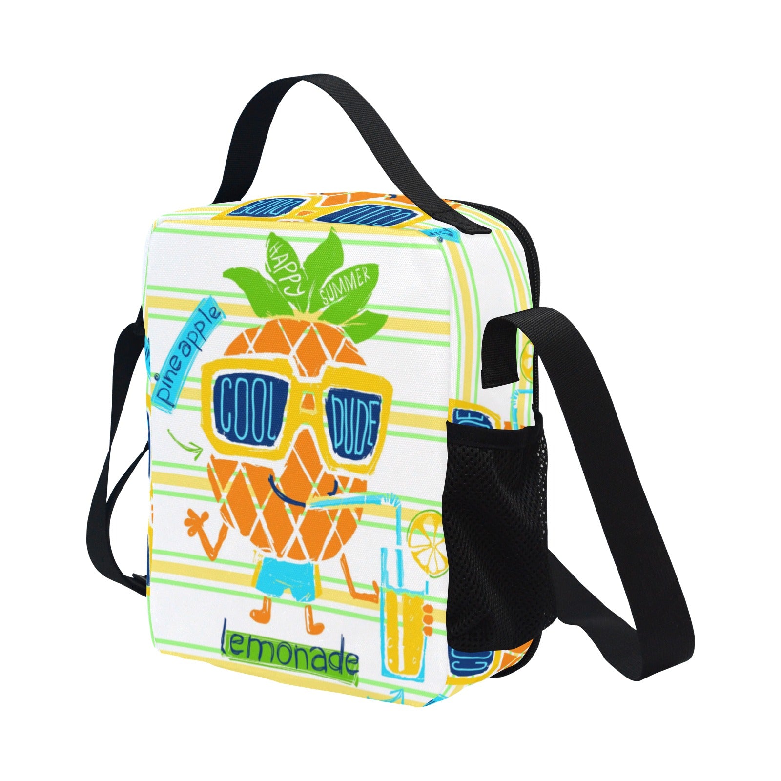 Cool Dude Pineapple - Crossbody Lunch Bag for Kids Kids Crossbody Lunch Bag