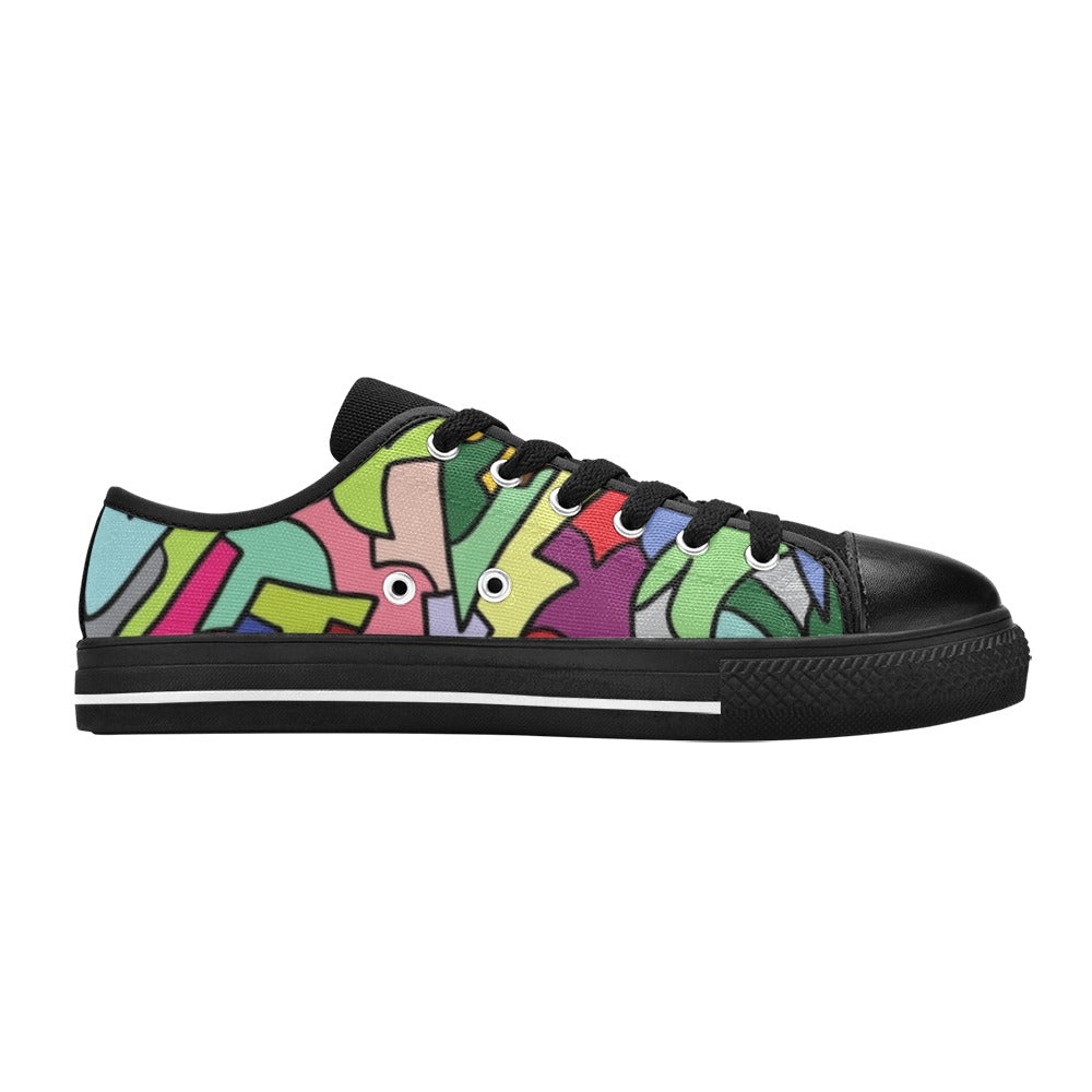 Bright Abstract - Women's Classic Canvas Shoes